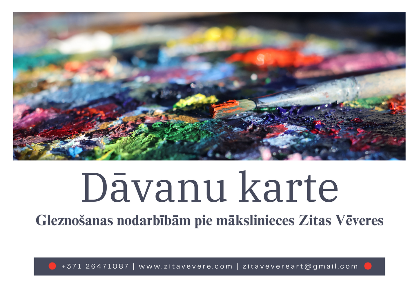 Dāvanu karte gleznošanas meistarklasei (apmeklējot ar saviem materiāliem)