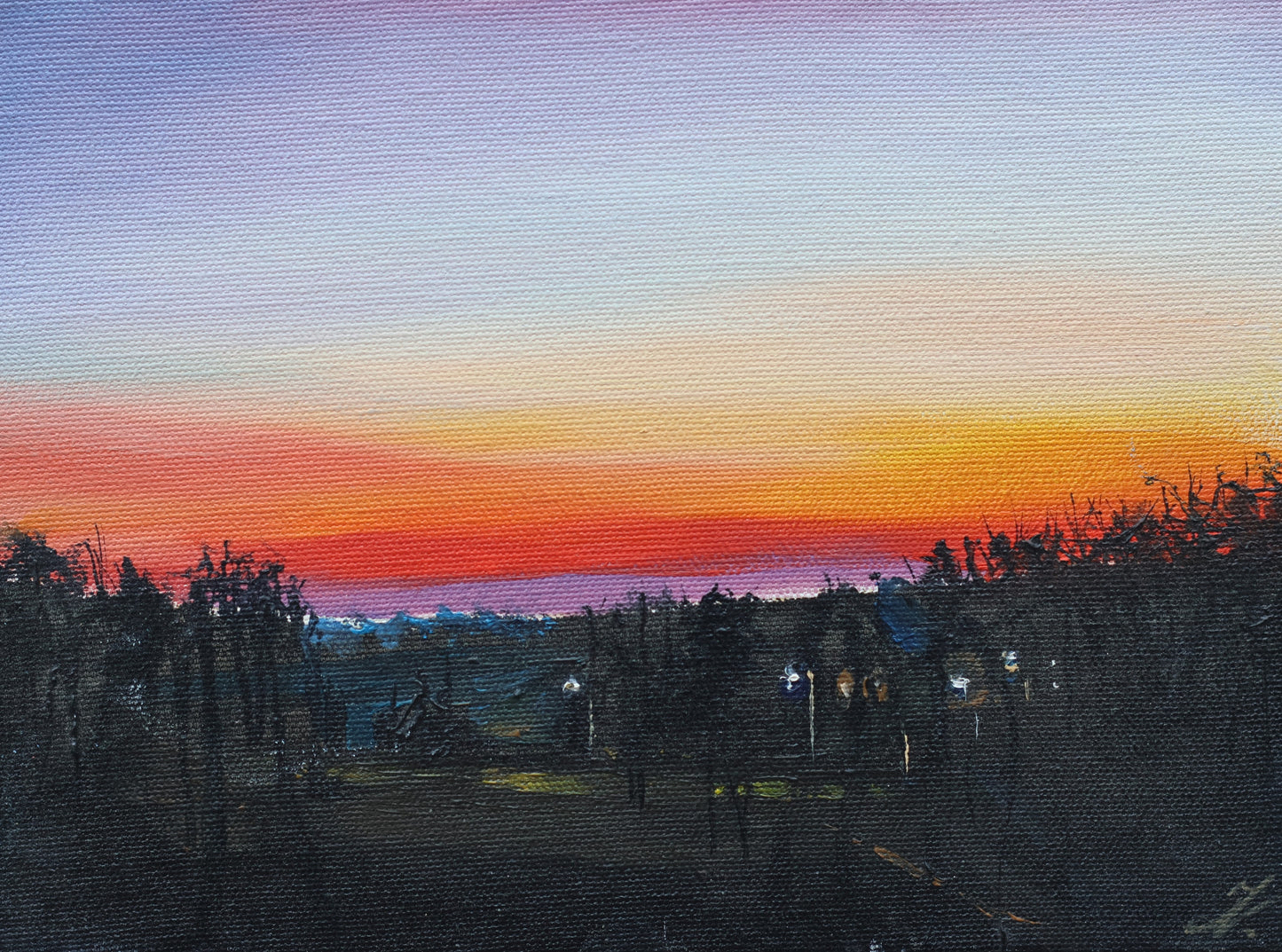 Zita Vevere small painting of a sunset